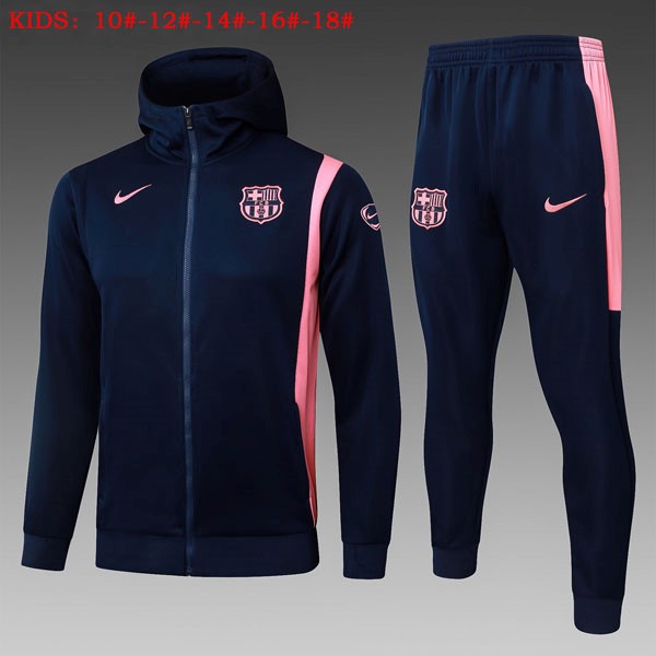 Ninos Chandal Con Capucha Barcelona 2026-2027 Azul